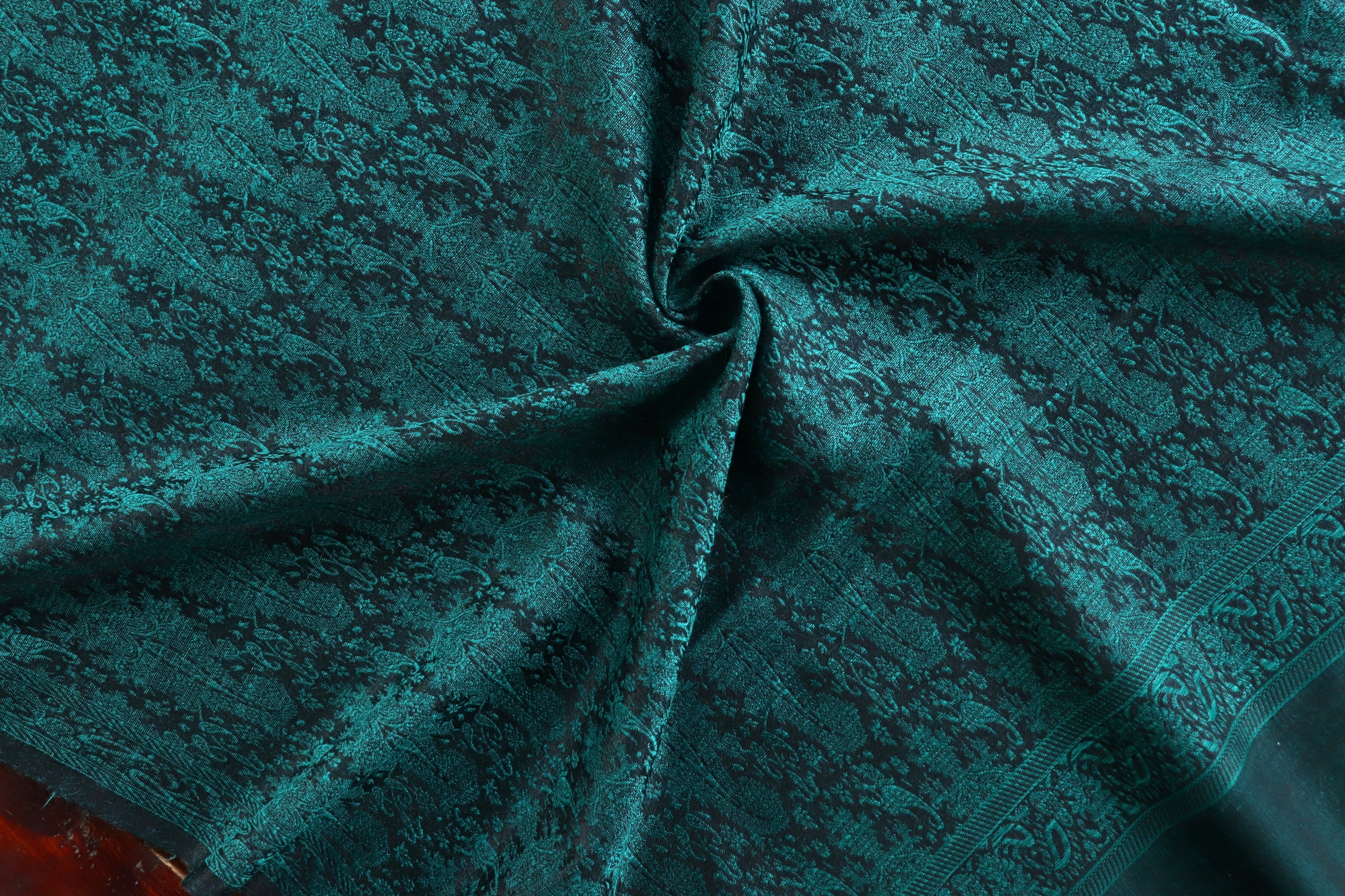 Green Pure Silk Handloom Banarasi Shawl