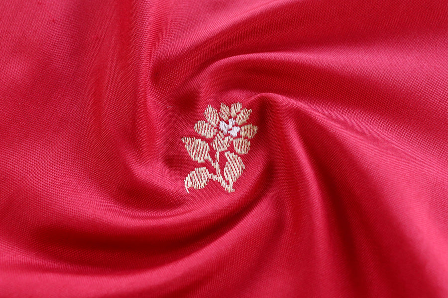 Red Kadhua Motif Pure Silk Handloom Banarasi Saree