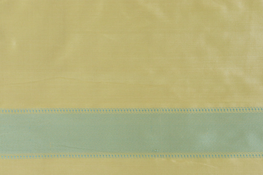 Lemon Yellow Kadhua Motif Silk Handloom Saree