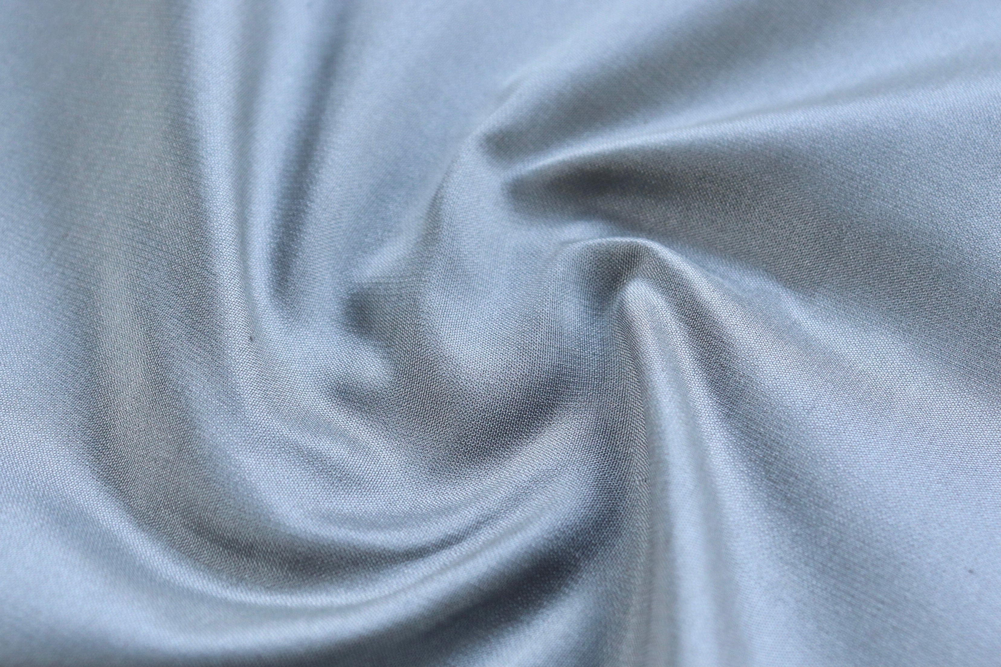Grey Blue Pure Silk Handloom Banarasi Saree