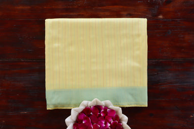Lemon Yellow Kadhua Motif Silk Saree | Stuti Weaves