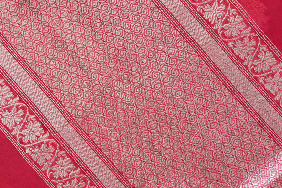 Red Kadhua Organza Handloom Banarasi Saree