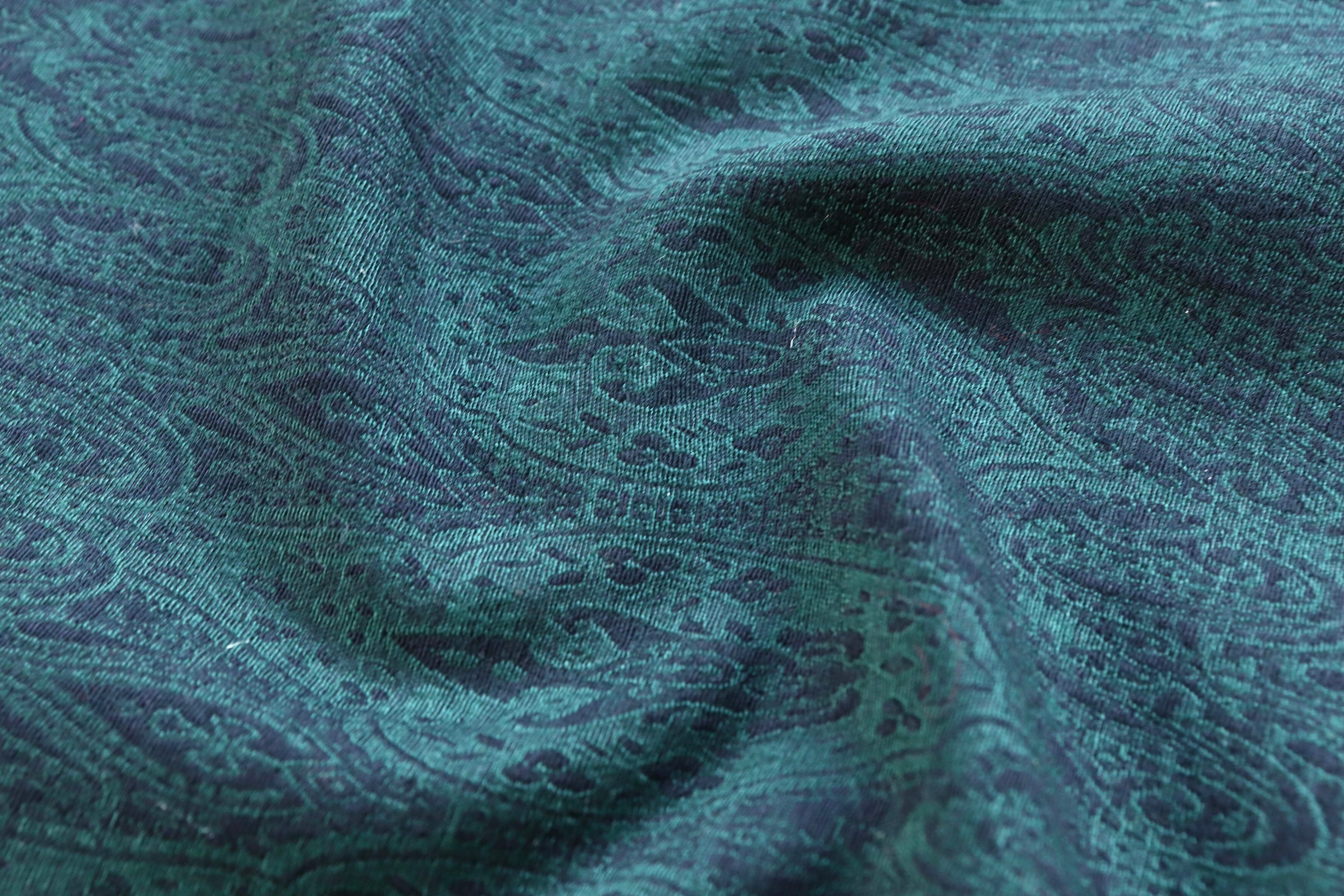 Deep Green Pure Silk Handloom Banarasi Shawl