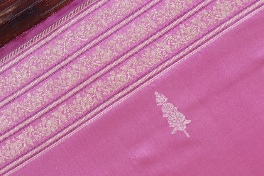 Pink Kadhua Motif Pure Silk Banarasi Saree | Stuti Weaves