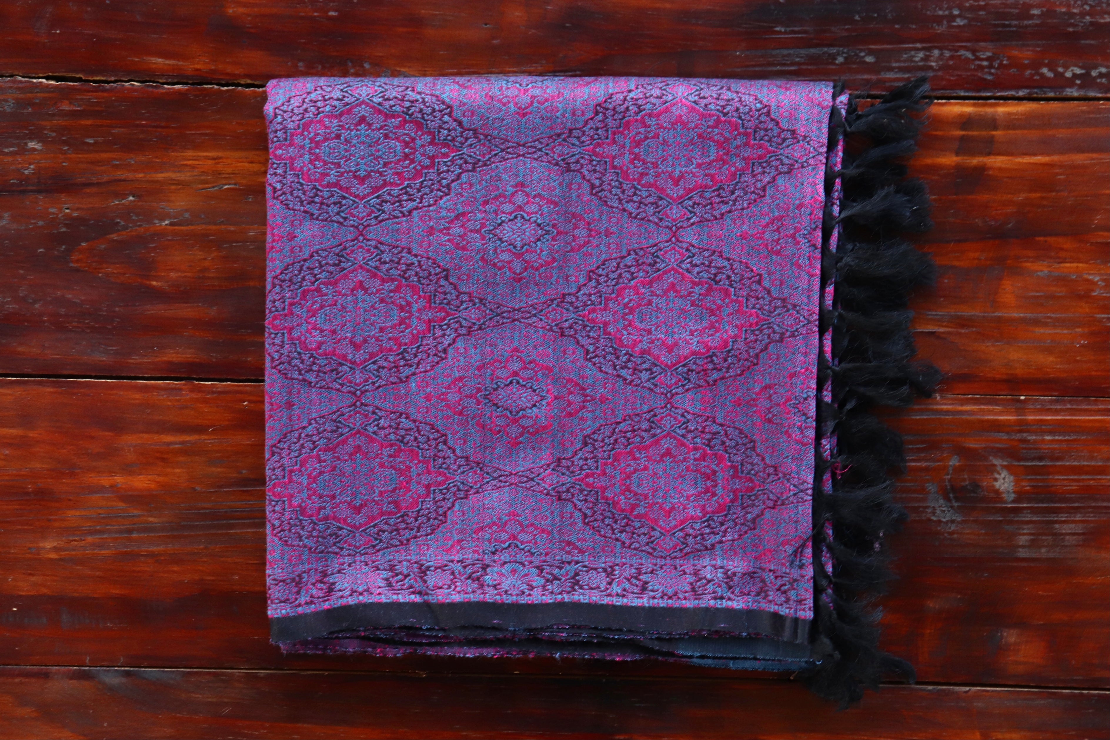 Purple Pure Silk Handloom Banarasi Shawl
