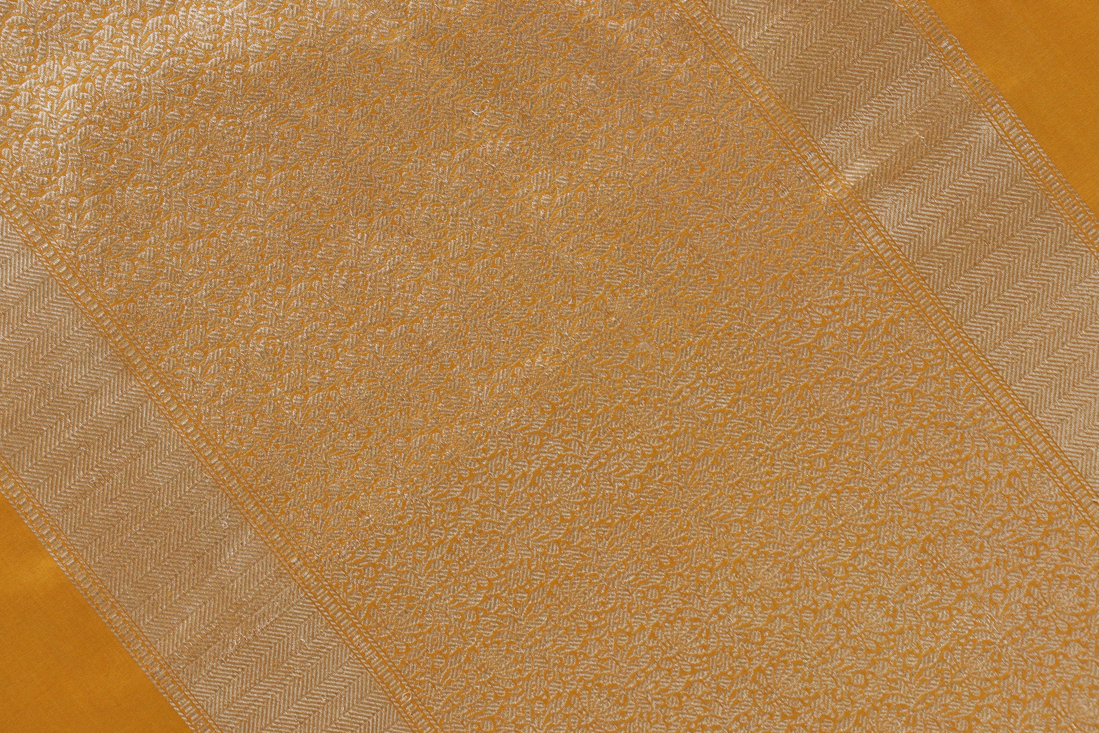 Yellow Kairy Kuniya Pure Silk Handloom Banarasi Saree