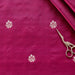 Purple pure Katan silk Banarasi fabric thaan with thread-by-thread motifs.