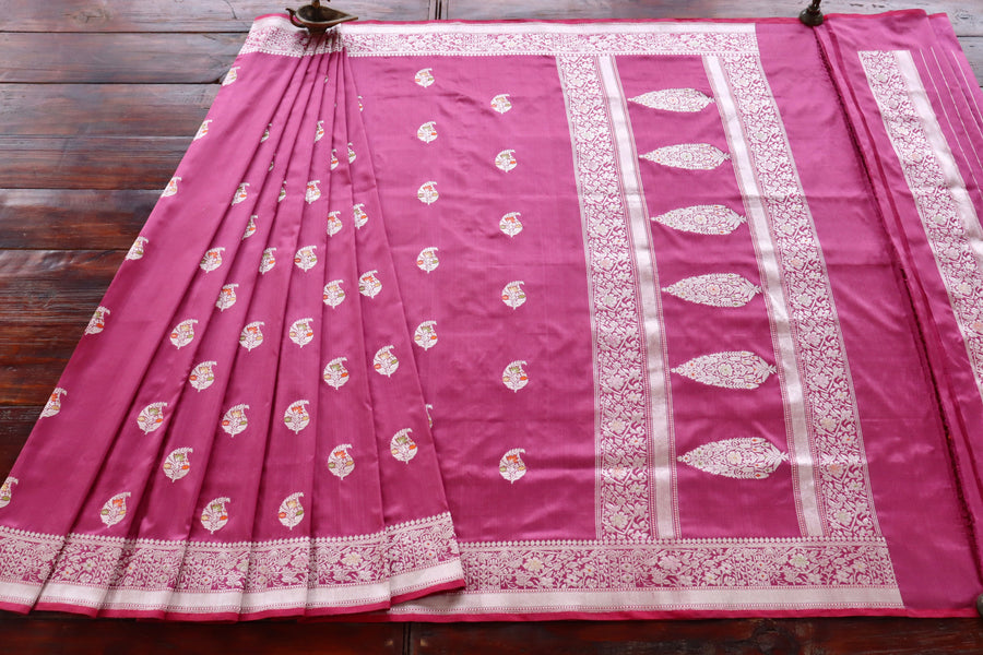 Mulberry Kairy Pure Silk Handloom Banarasi Saree