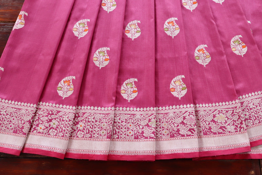 Mulberry Kairy Pure Silk Handloom Banarasi Saree
