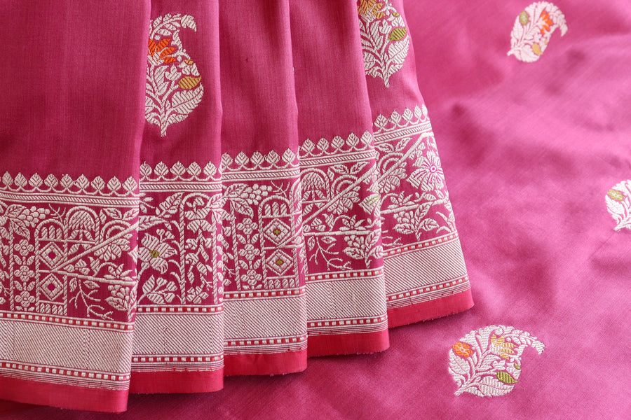 Mulberry Kairy Pure Silk Handloom Banarasi Saree