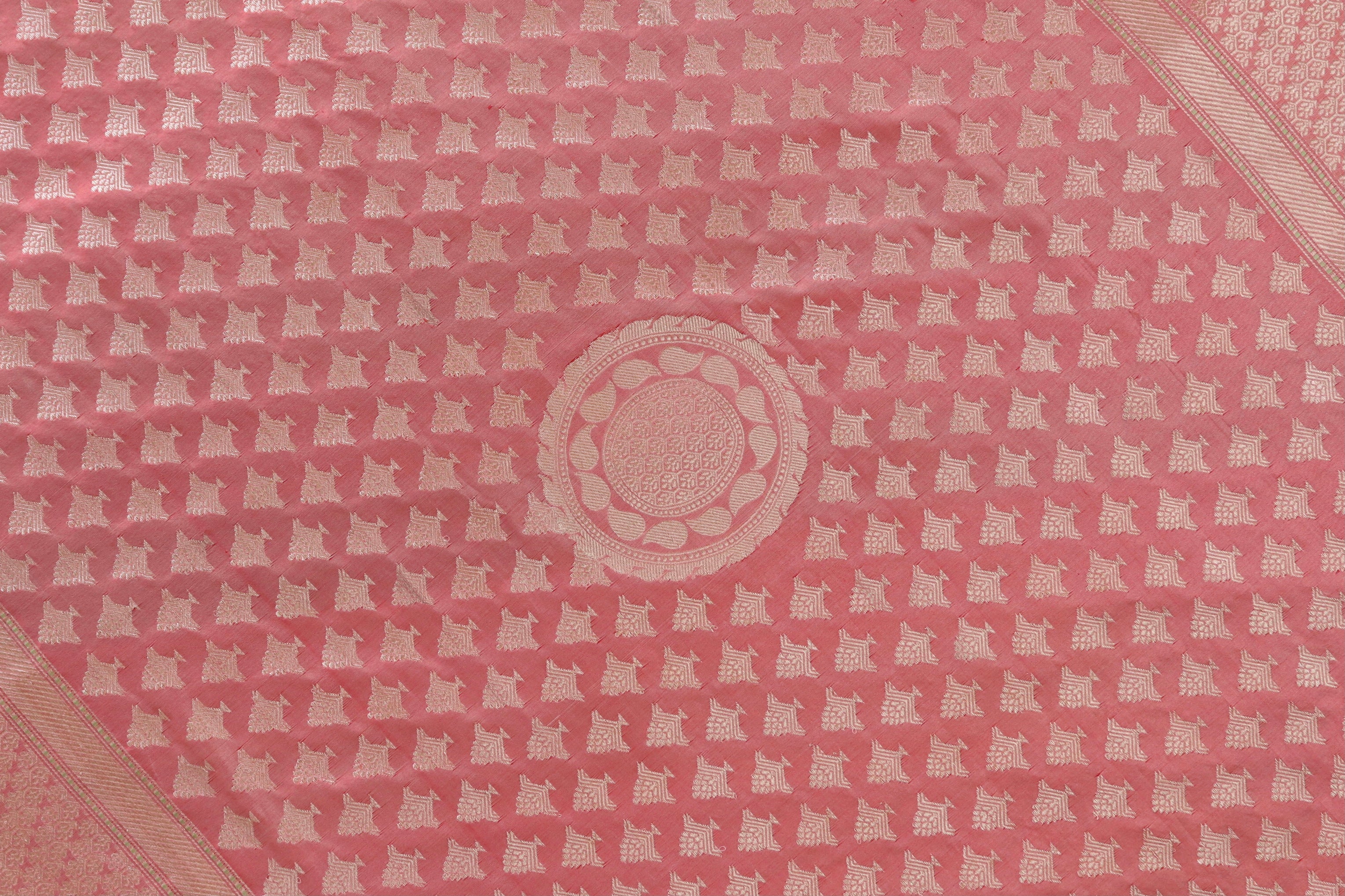 Multicolor Banarasi Rangkaat Pure Silk Handloom Saree