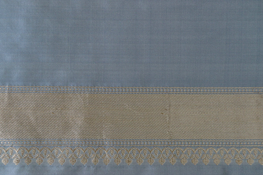 Grey Tanchoi Pure Silk Banarasi Saree | Stuti Weaves