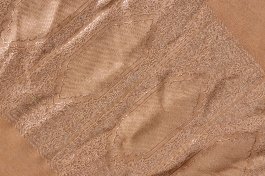 Sandalwood Kadhua Motif Munga Silk Handloom Saree