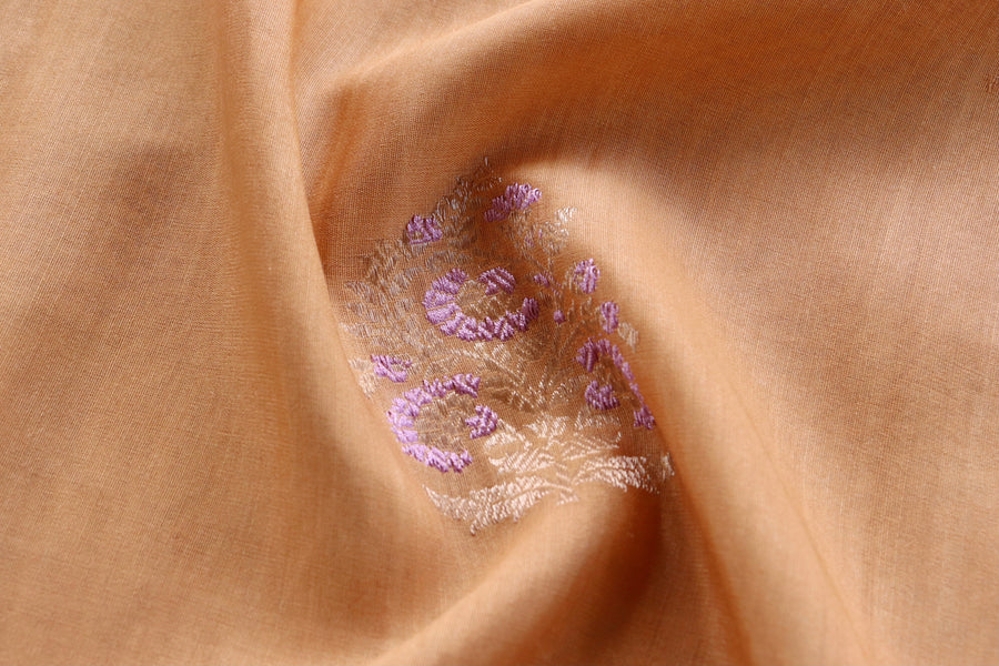 Sandalwood Kadhua Motif Munga Silk Handloom Saree