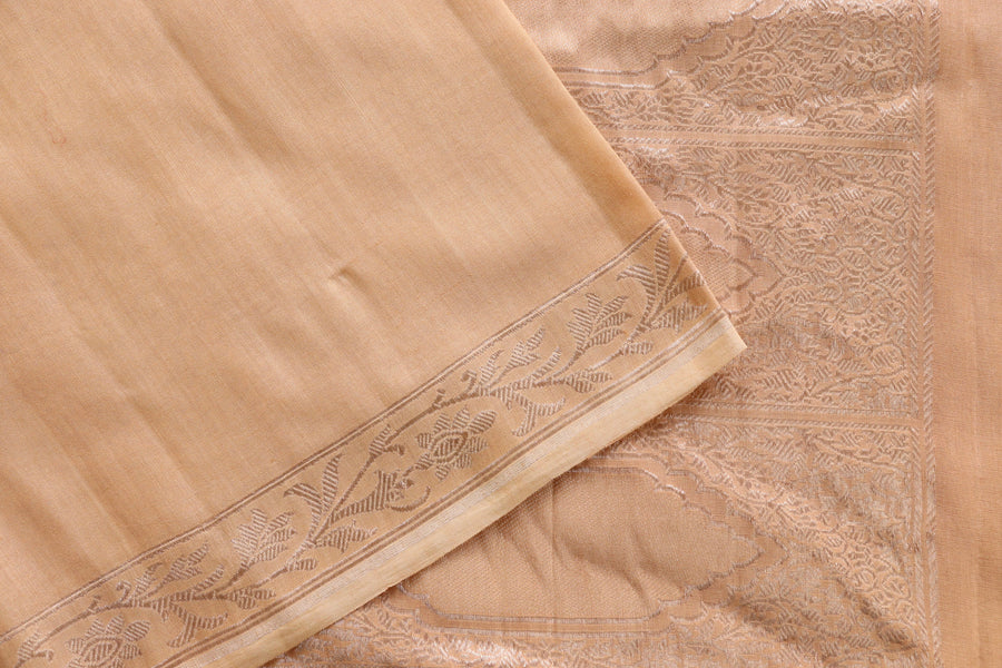 Sandalwood Kadhua Motif Munga Silk Handloom Saree
