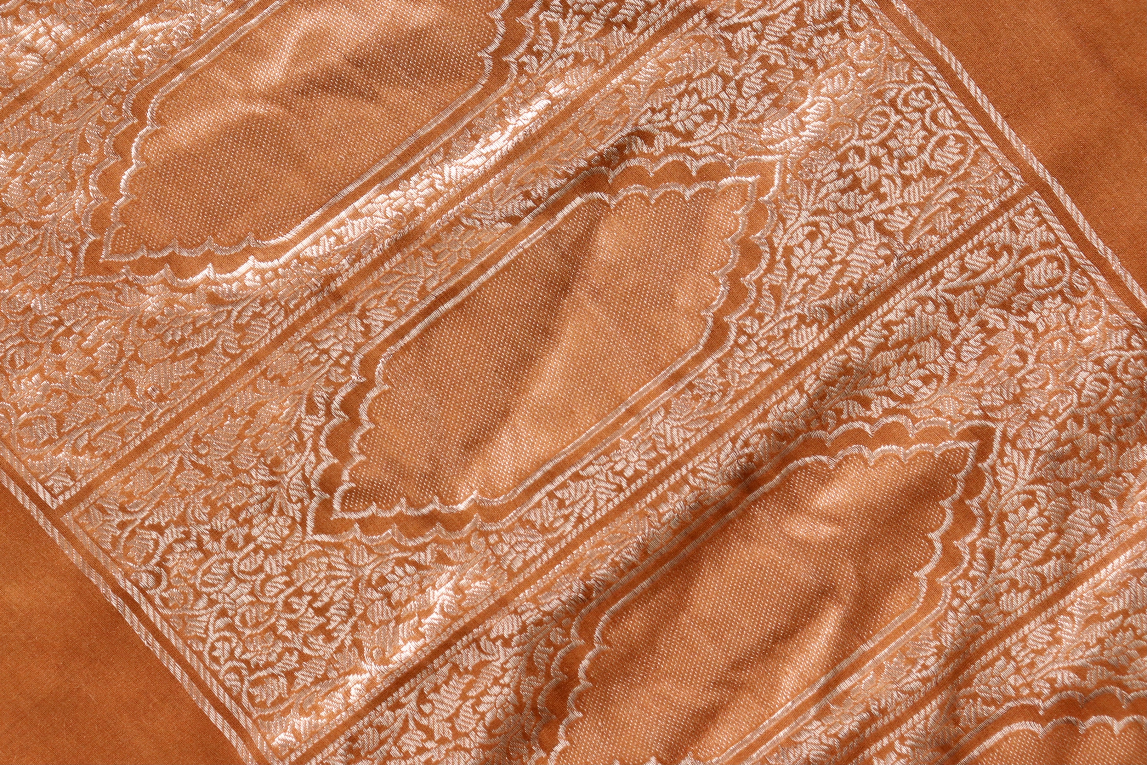 Brown Kadhua Motif Munga Silk Handloom Saree