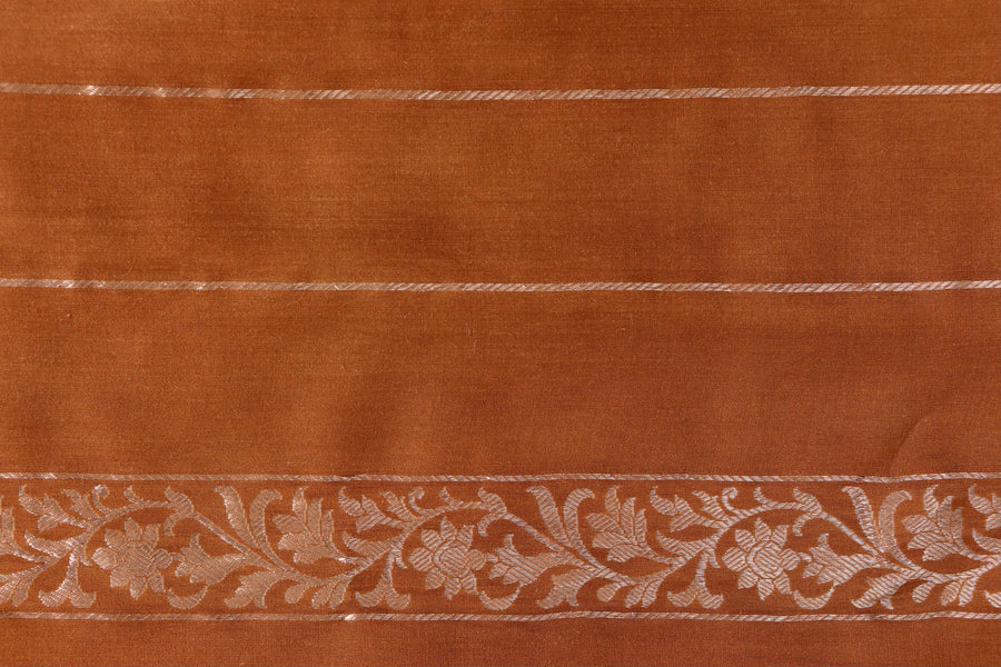 Brown Kadhua Motif Munga Silk Handloom Saree