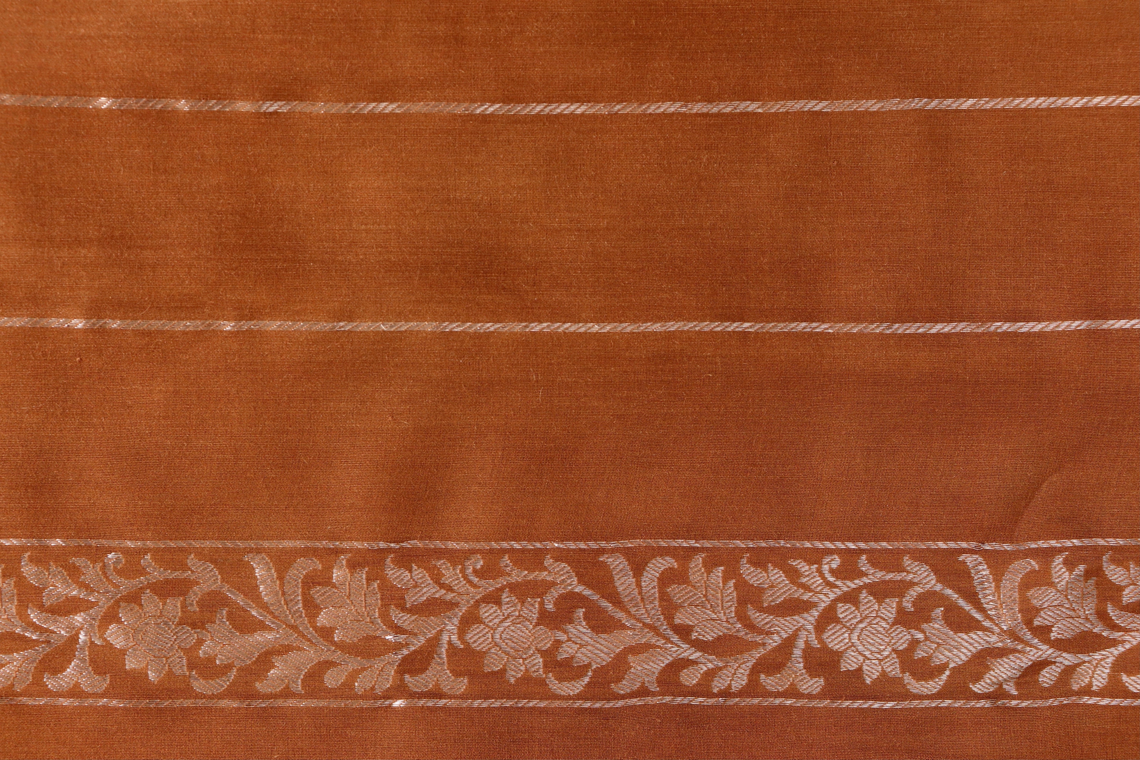 Brown Kadhua Motif Munga Silk Handloom Saree