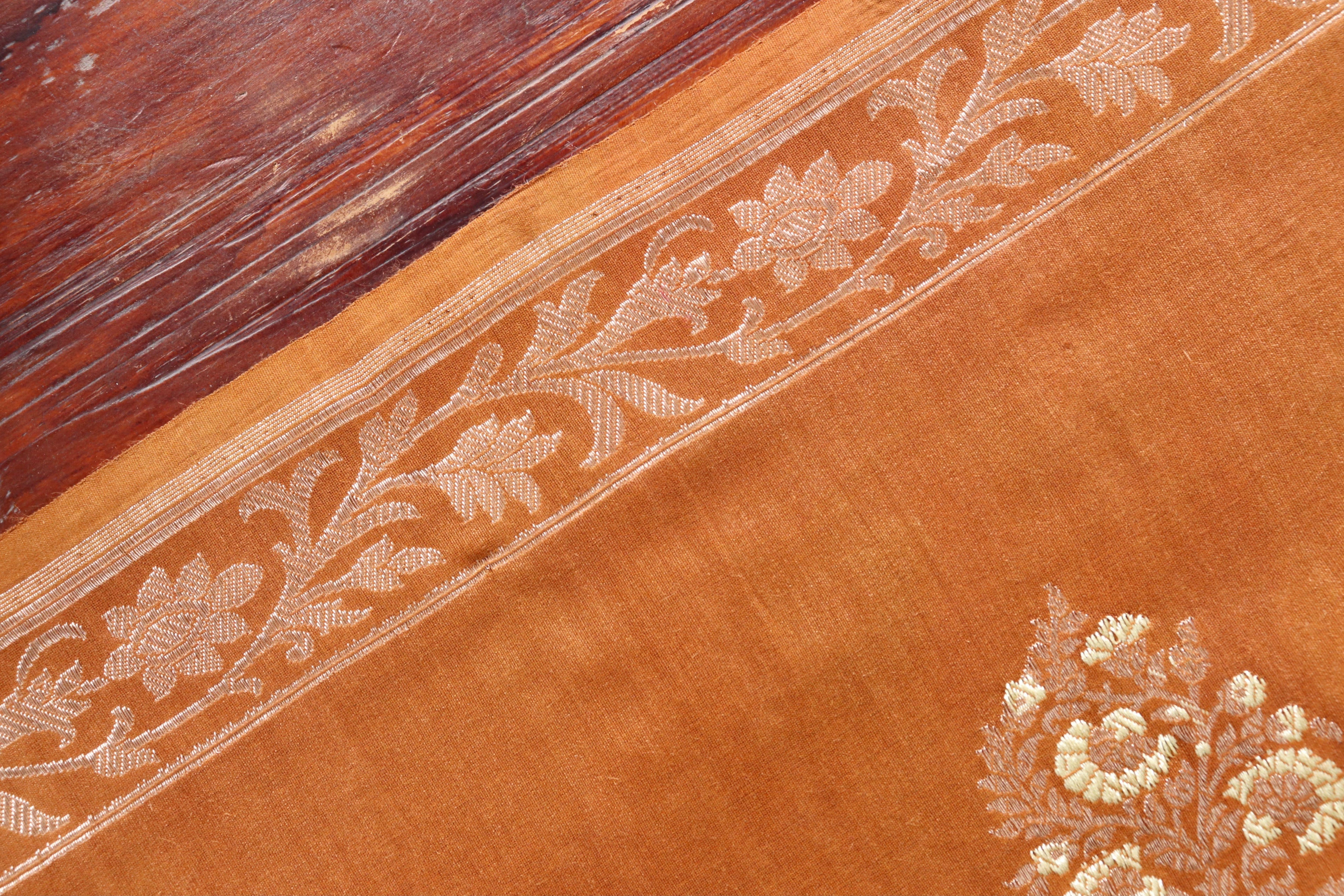 Brown Kadhua Motif Munga Silk Handloom Saree