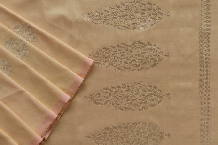Silk texture of Lemon Virsa Kadhua saree