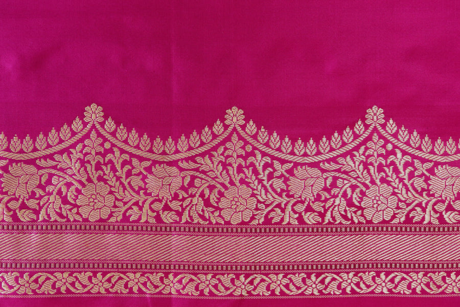 Rani Butterfly Motif Pure Silk Handloom Banarasi Saree