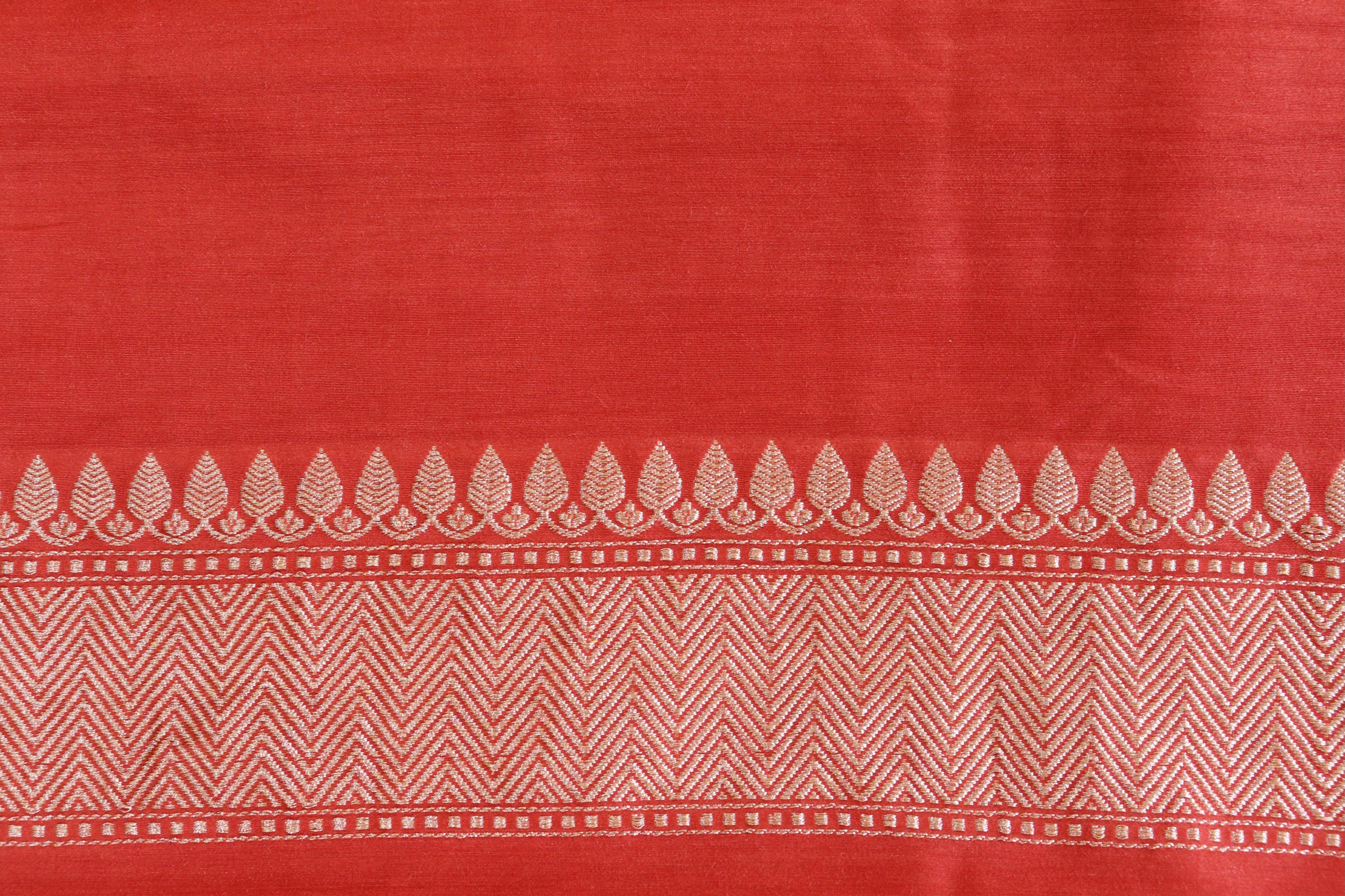 Rust Orange Kadhua Motif Munga Silk Handloom Saree
