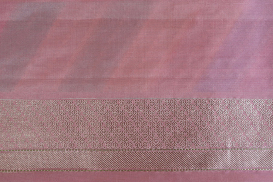 Rangkaat colour-blocking detail on Multicolor Banarasi saree