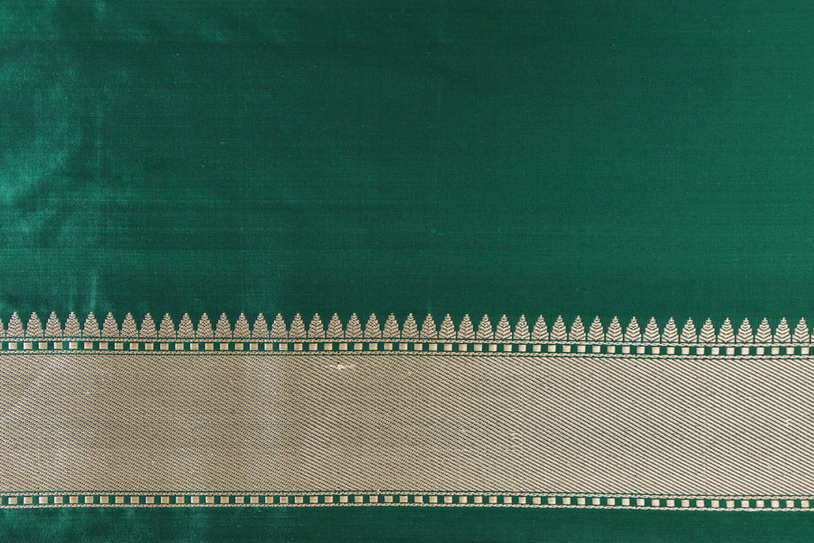 Green Meenadar Kadhua  Pure Silk Handloom Banarasi Saree