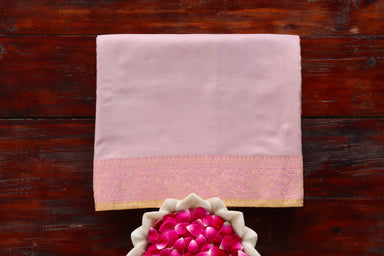 Pink handloom Banarsi saree in Satin silk
