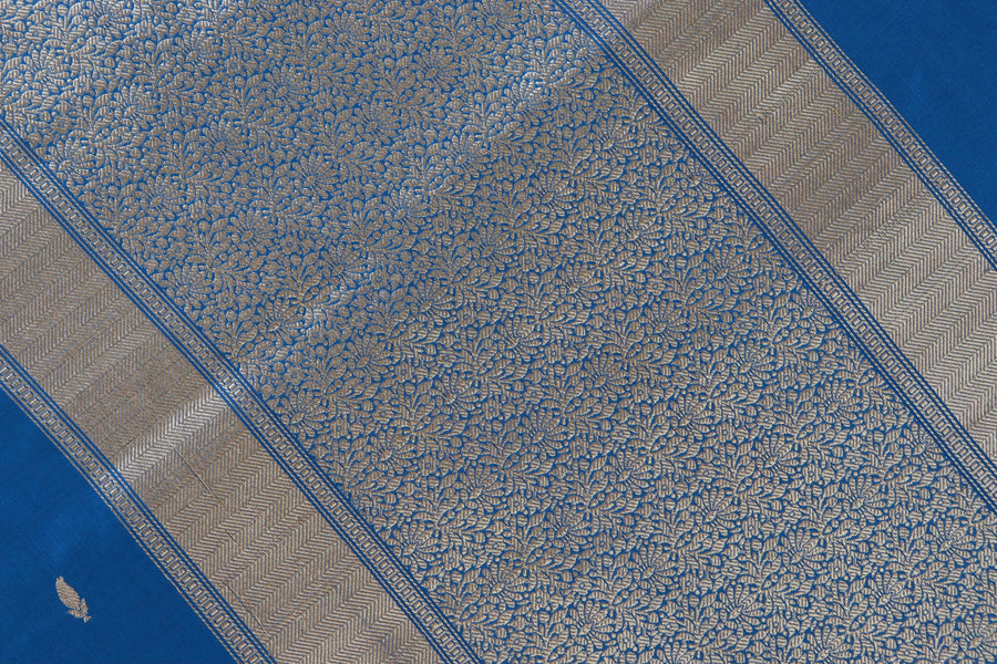 Blue Kairy Kuniya Pure Silk Banarasi Saree | Stuti Weaves