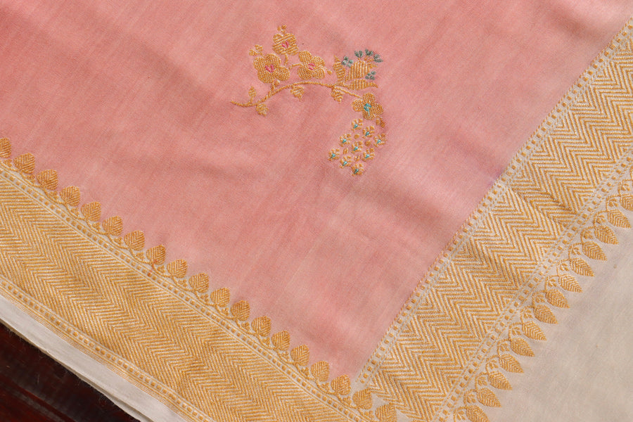 Peach Kadhua Meenadar Munga Silk Handloom Saree