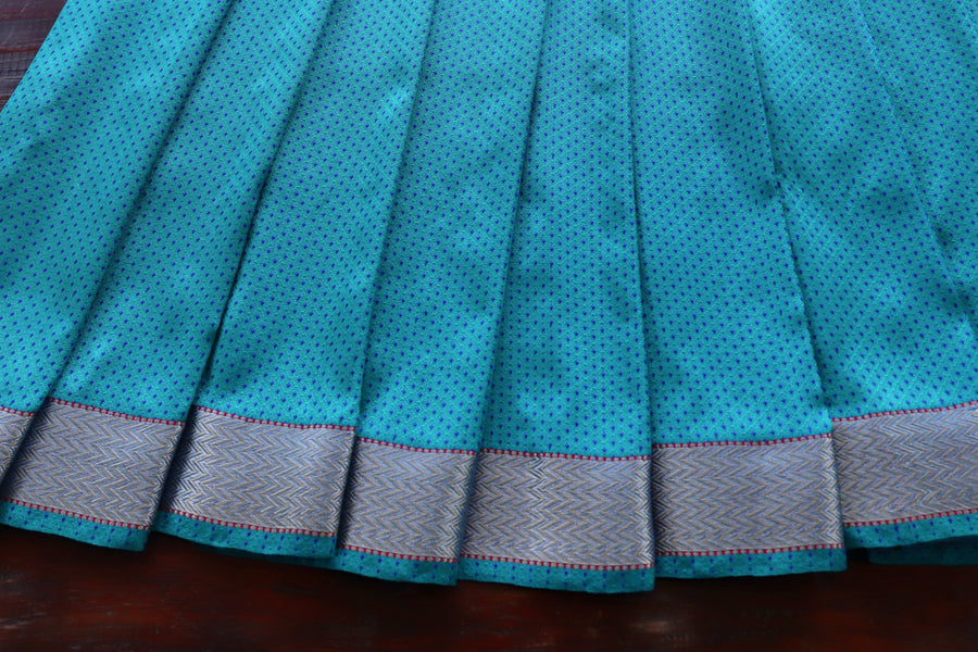 Blue Do Rukhi Resham Handwoven Banarasi Tanchoi Silk Saree