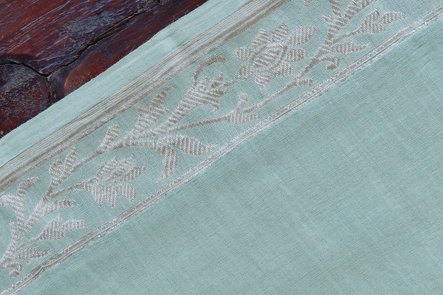 Pistachio Green Kadhua Motif Munga Silk Saree | Stuti Weaves