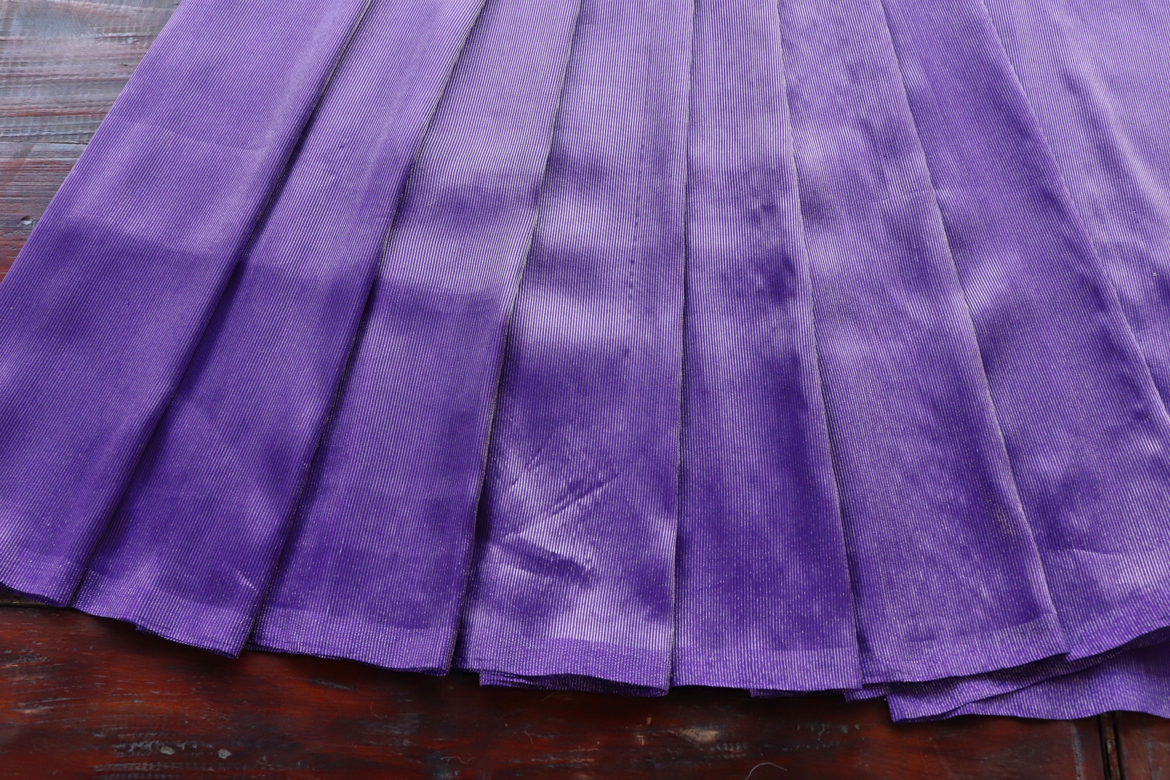 Bright Purple Tissue Silk Banarasi Handwoven Saree