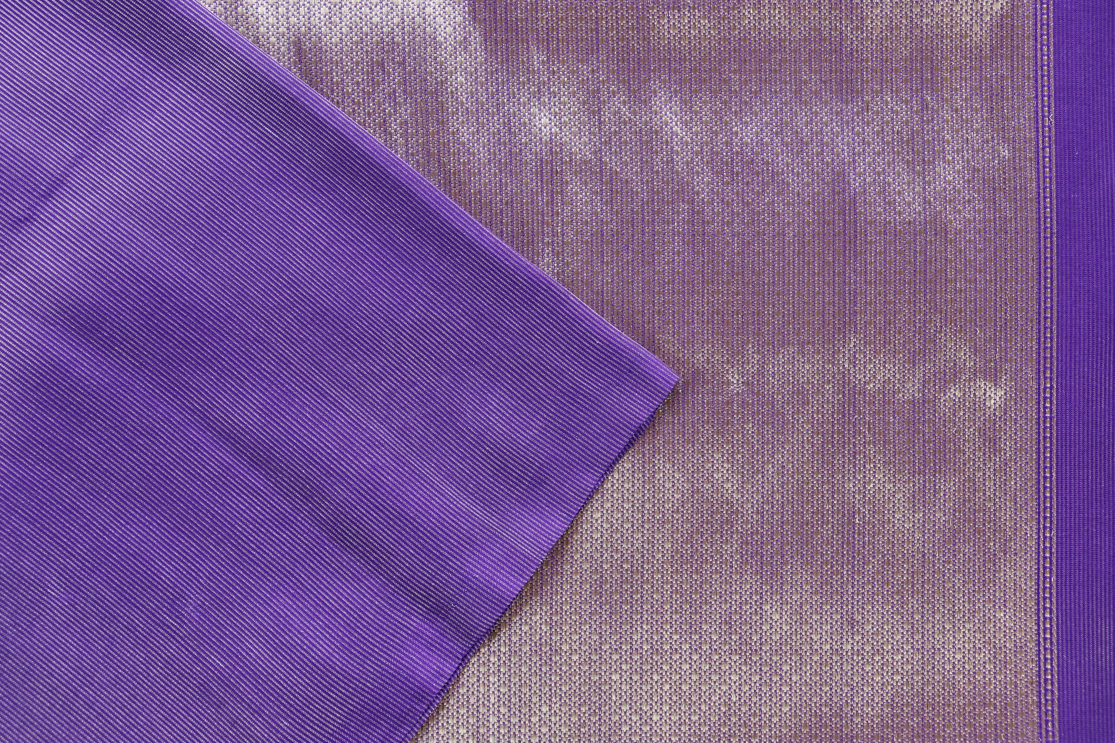 Bright Purple Tissue Silk Banarasi Handwoven Saree