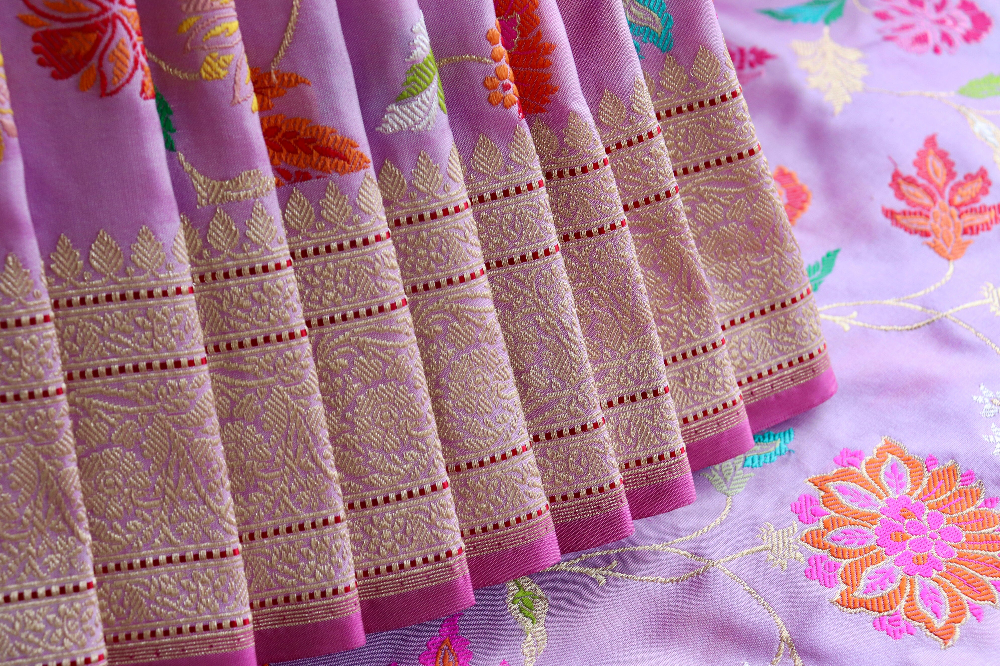 Amethyst Kimkhab Pure Silk Handloom Saree