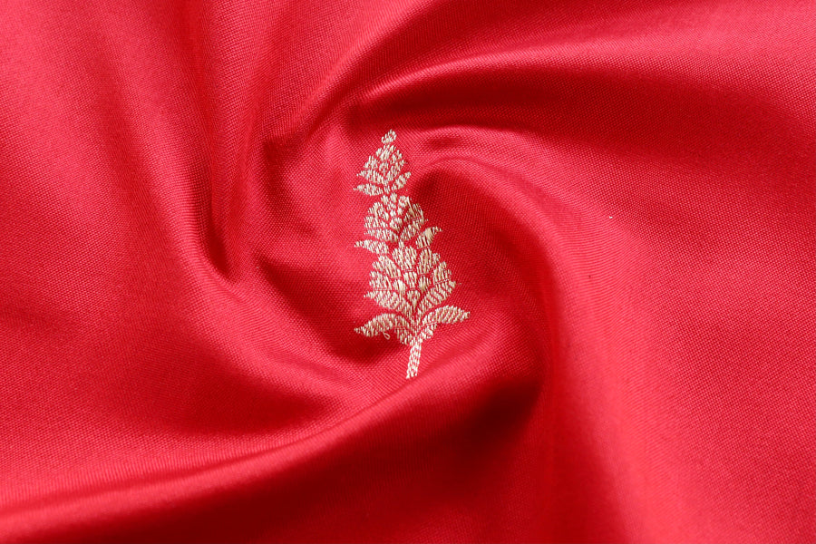 Red Kadhua Motif Pure Silk Banarasi Saree | Stuti Weaves