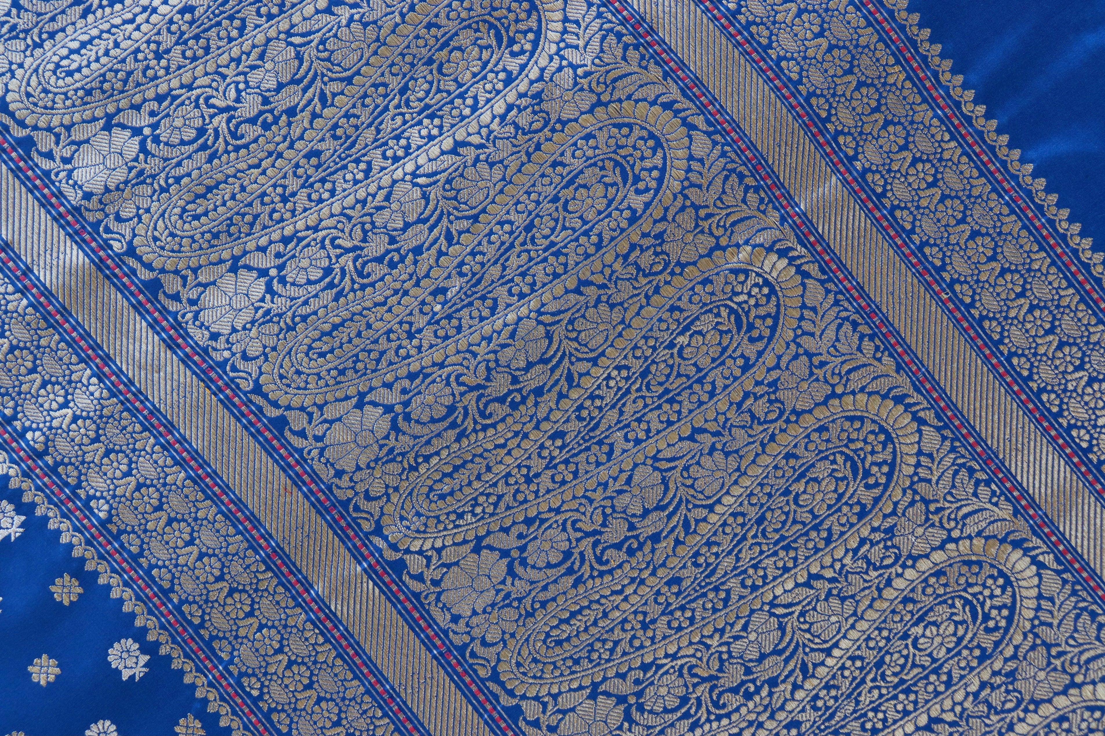 Neelambari Pure Zari Handwoven Banarasi Silk Saree