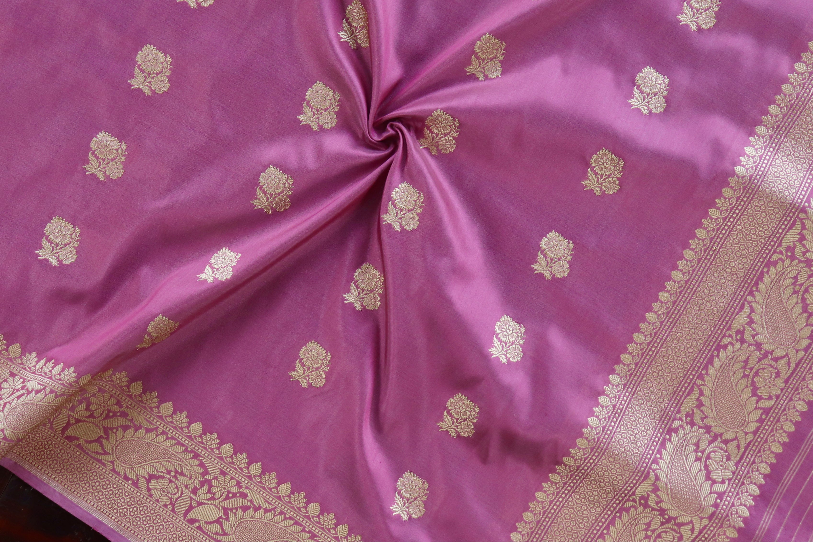 Pink Motif Pure Silk Handloom Banarasi Dupatta
