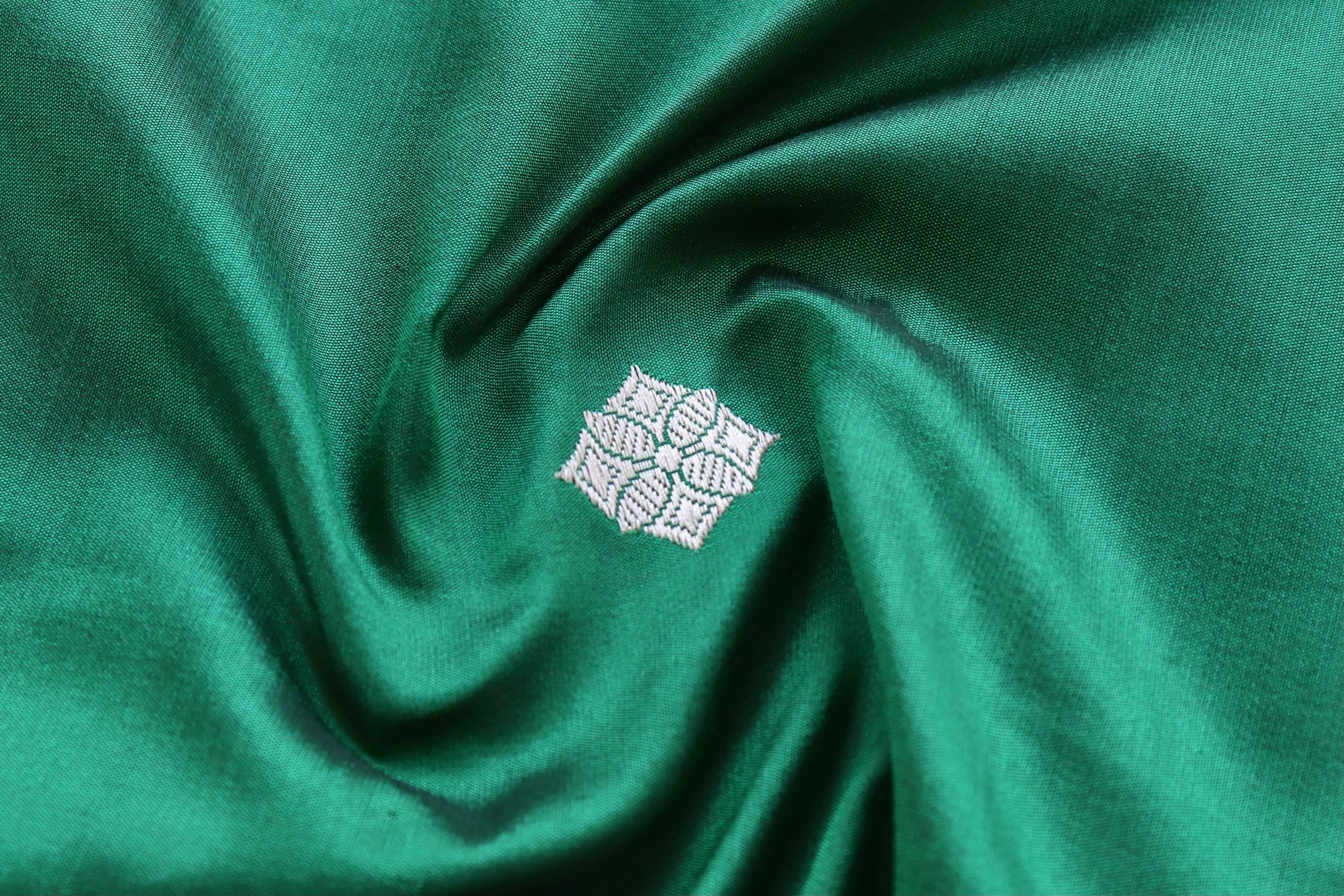 Green Pure Silk Handloom Banarasi Dupatta