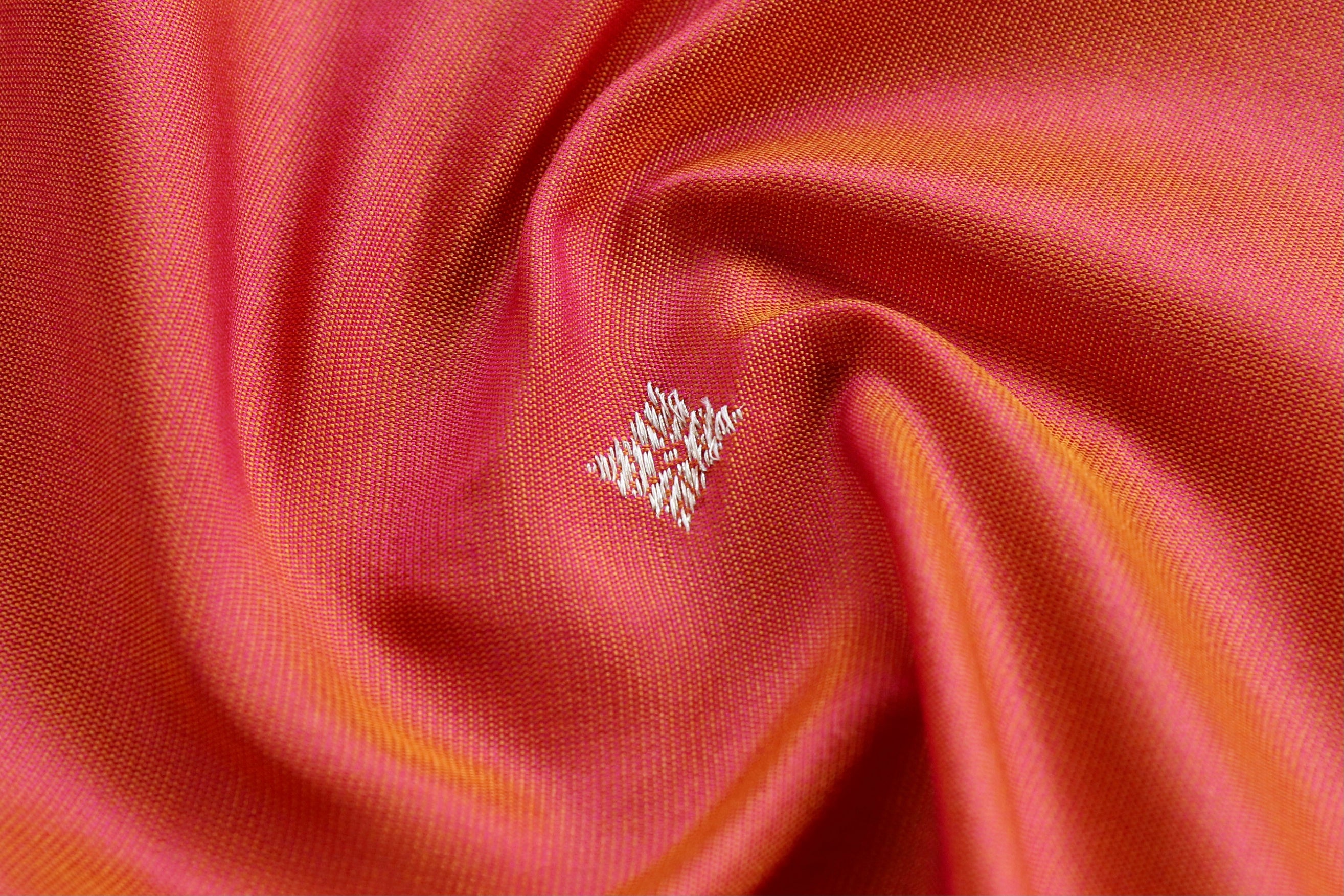 Orange Kadhua Pure Katan Silk Handloom Banarasi Saree