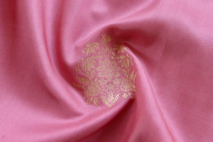 Pink Kadhua Pure Katan Silk Handloom Banarasi Saree