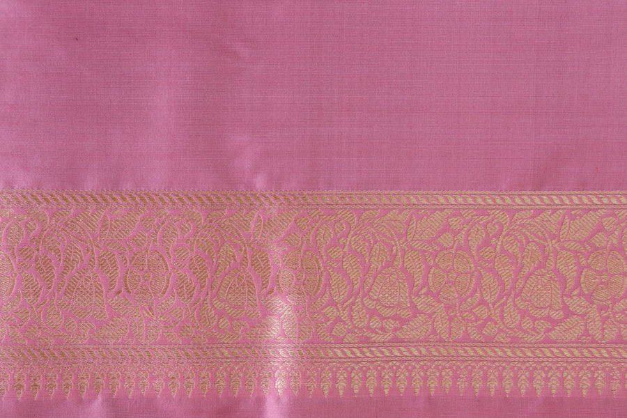 Pink Kadhua Pure Katan Silk Handloom Banarasi Saree