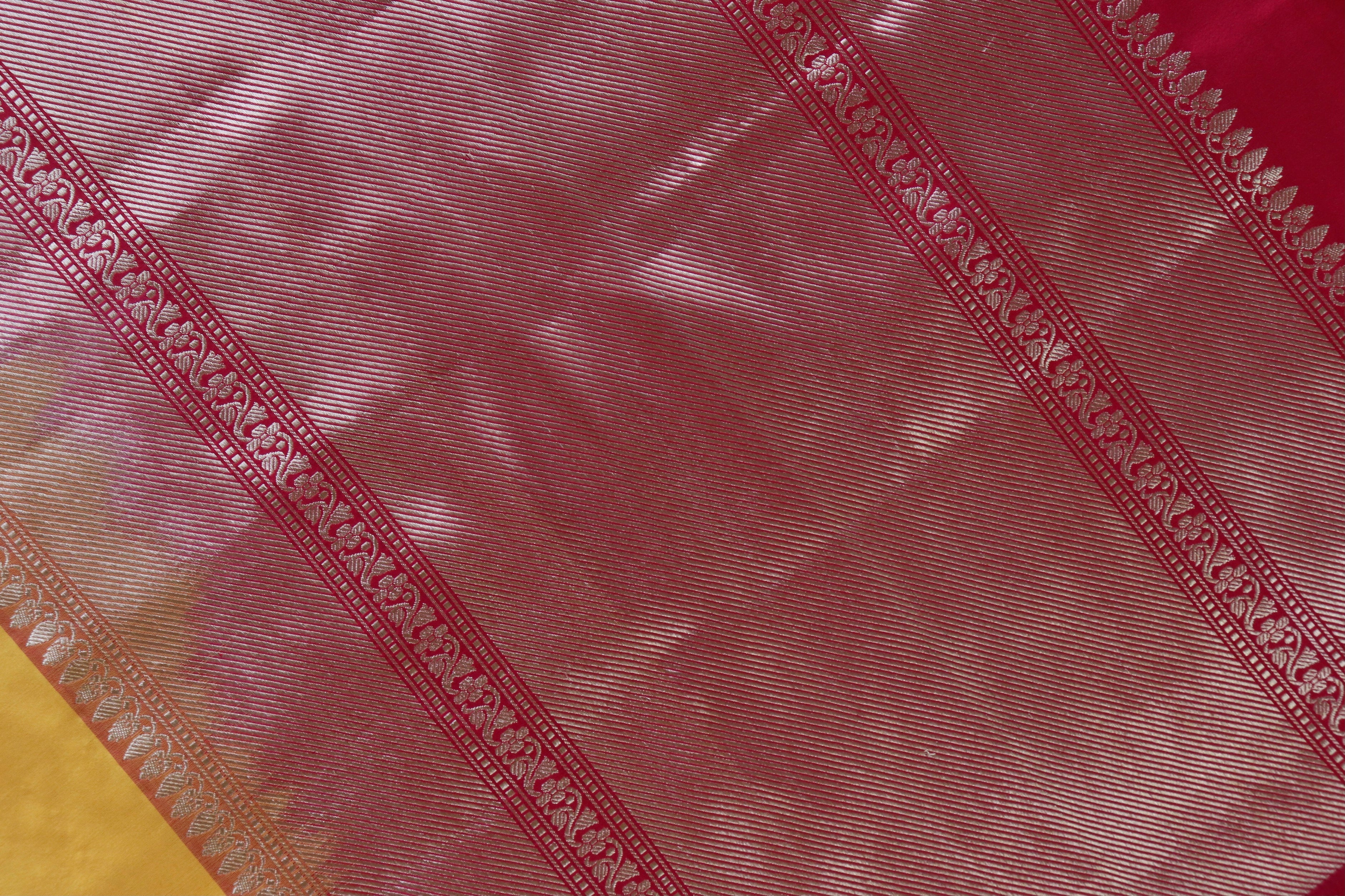 Yellow Kadhua Pure Katan Silk Handloom Banarasi Saree