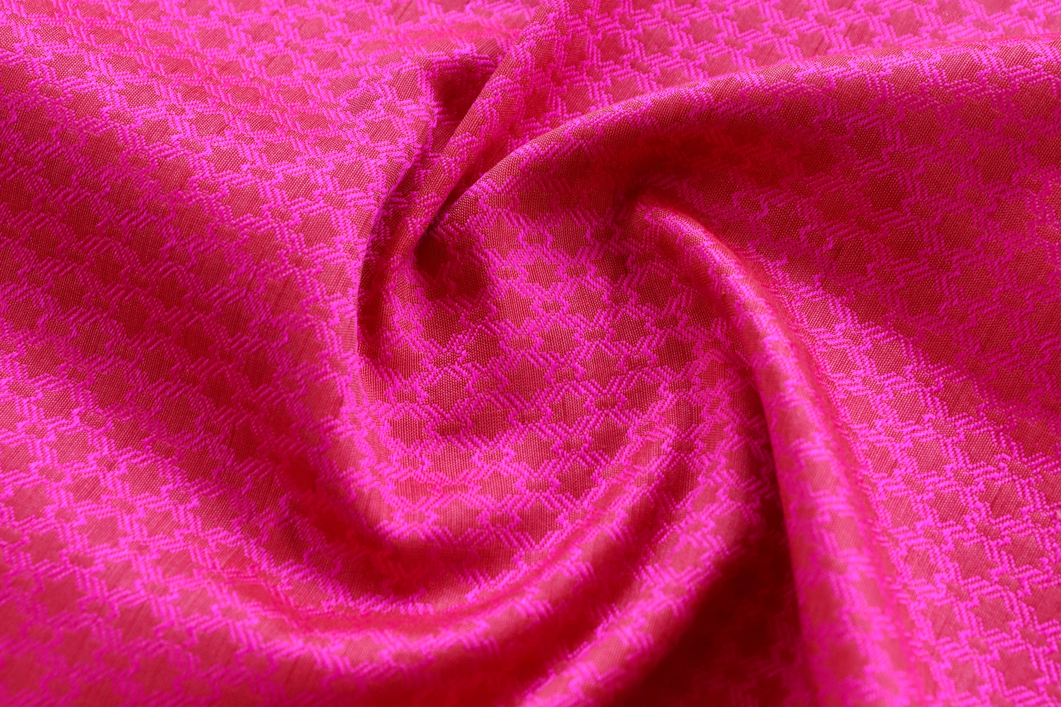 Rani Pink Silk Handloom Banarasi Stole