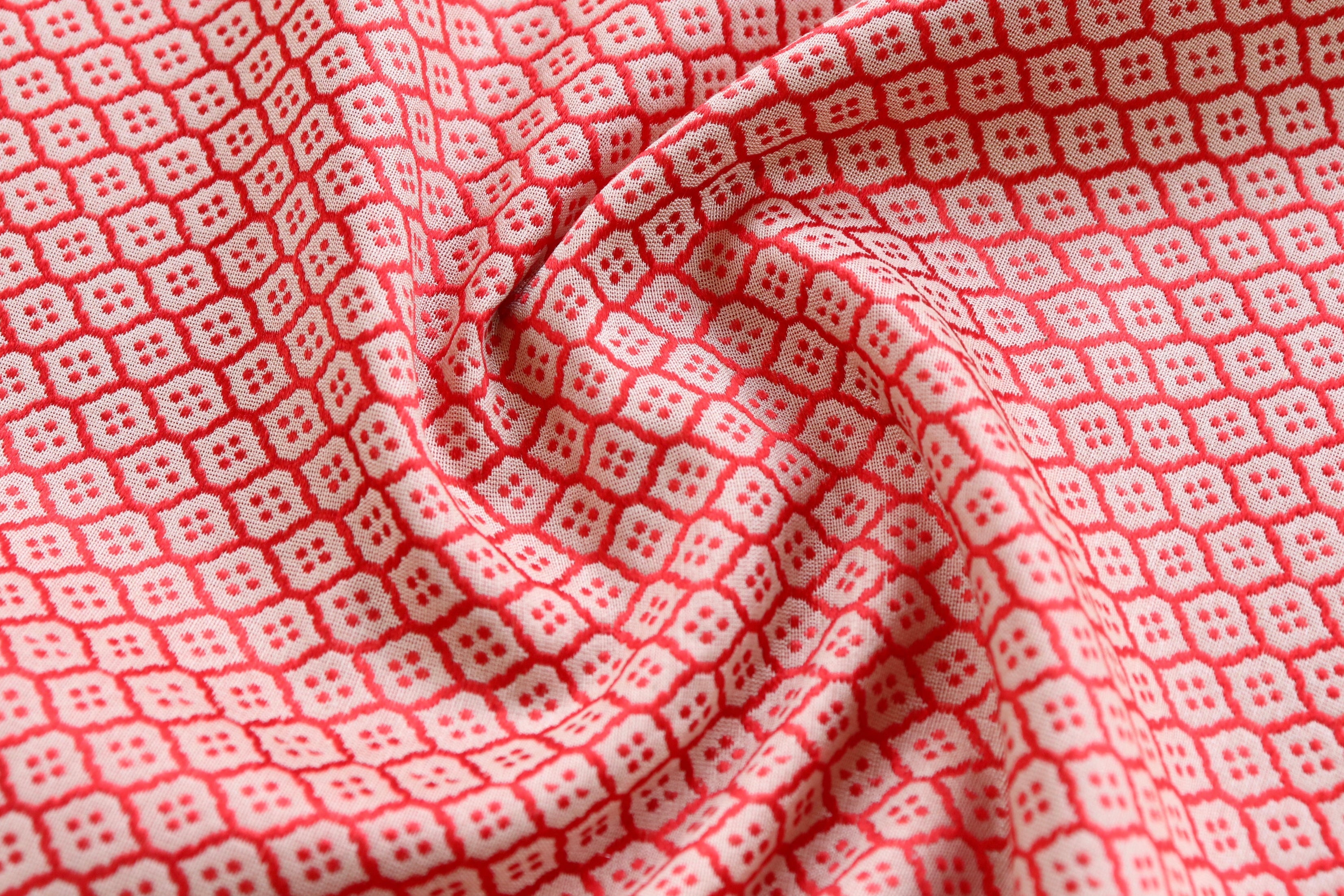 Ivory & Red Silk Handloom Banarasi Stole