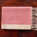 Ivory & Red Katan silk Banarasi stole with densely packed Tanchoi motifs.