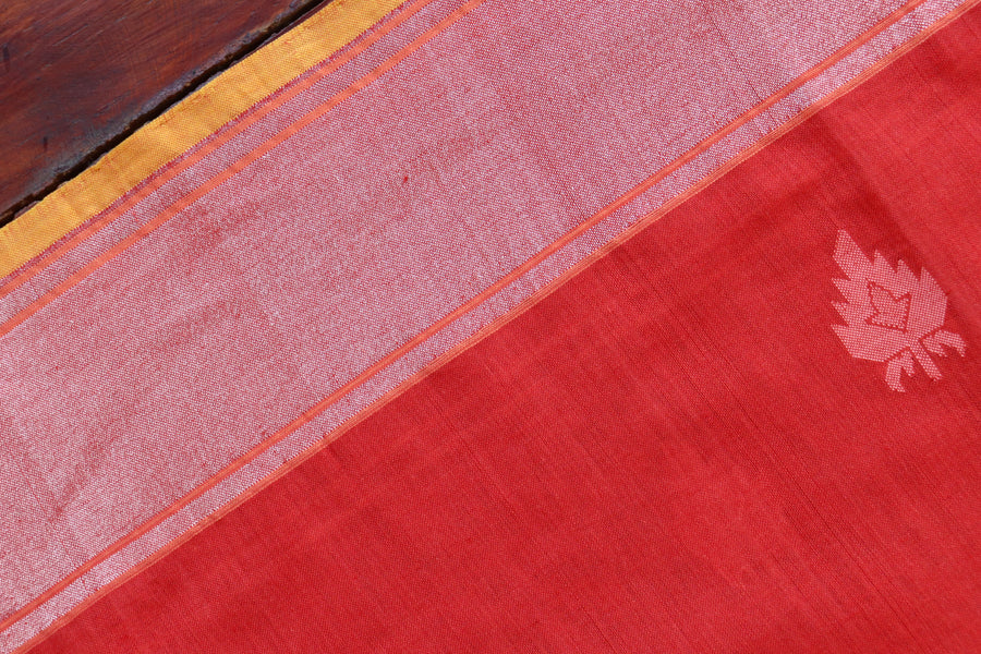 Blouse piece for Red Kadhua cotton saree