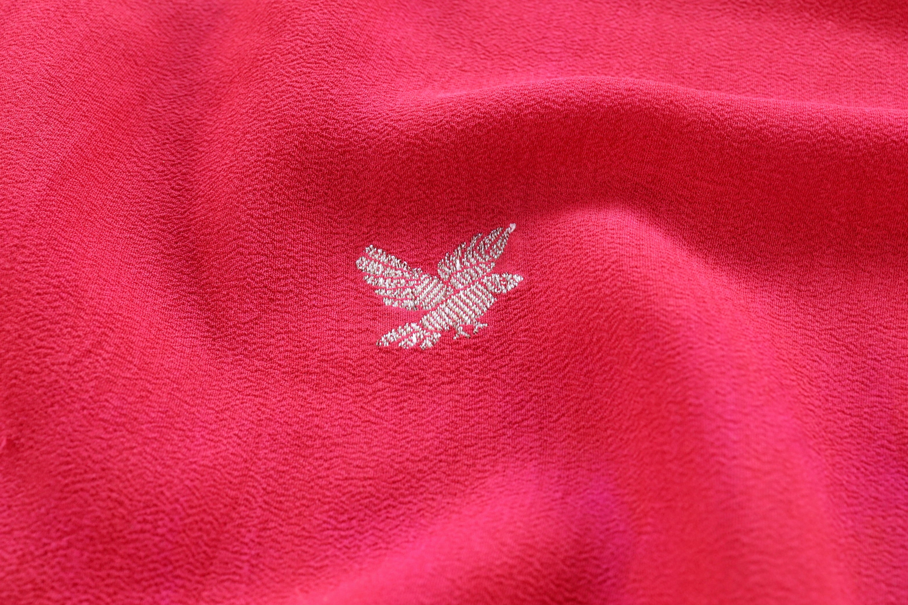 Red Bird Motif Pure Silk Handloom Banarasi Dupatta