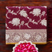 Maroon handloom Banarasi saree with jangla motifs in pure silk
